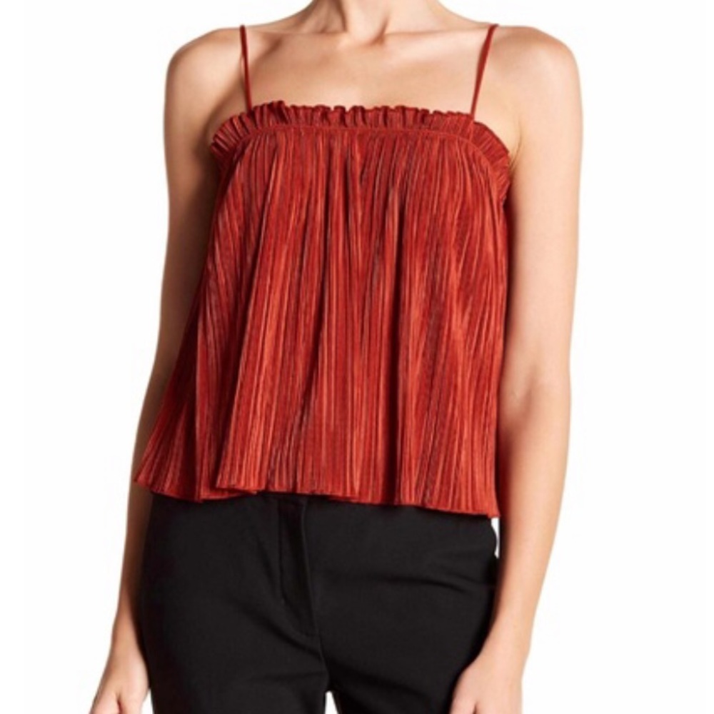 NWT Madewell Burnt Orange Pleated Cami